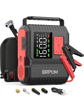 Car Jump Starter with Air Compressor, 9000A Peak 26800mah (Up to All Gas or